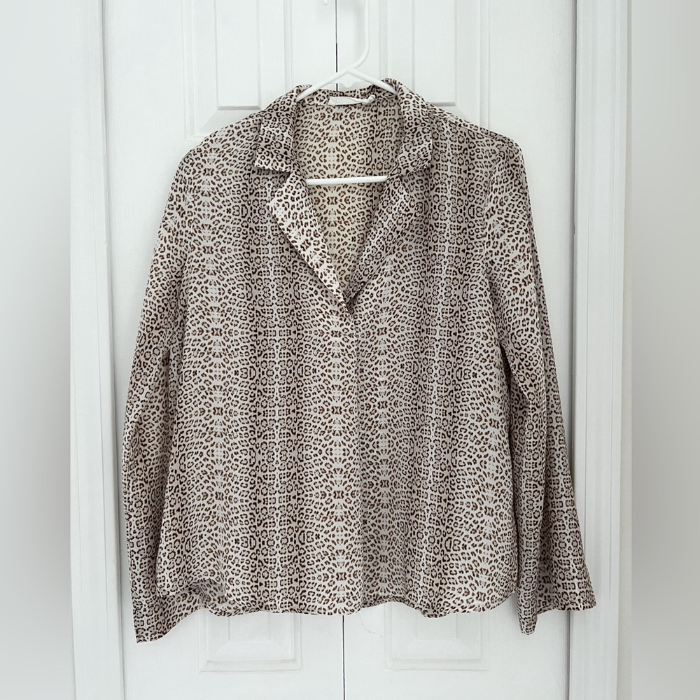 Nordstrom leopard blouse